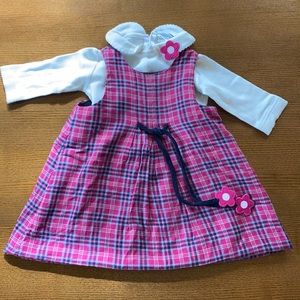 Girls Florence Eisman set. Size 12 months. Navy pink and white